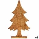 Figura Decorativa Árbol de Navidad Dorado Madera 5,1 x 49,5 x 25,5 cm (6 Unidades)