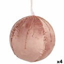 Set de Bolas de Navidad Krist+ 19A5453-PR Rosa Poliéster (4 Unidades)