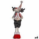 Christmas Reindeer Krist+ FG09-PX21383A Red Grey Christmas Reindeer 13 x 65 x 18 cm (4 Units)