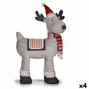 Christmas Reindeer Krist+ FG09-PX21385A White Red Grey Christmas Reindeer 22 x 47 x 45 cm (4 Units)