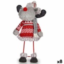 Figura Decorativa Krist+ FG09-21386B Rojo Gris Reno de Navidad 13 x 33,5 x 20 cm (8 Unidades)