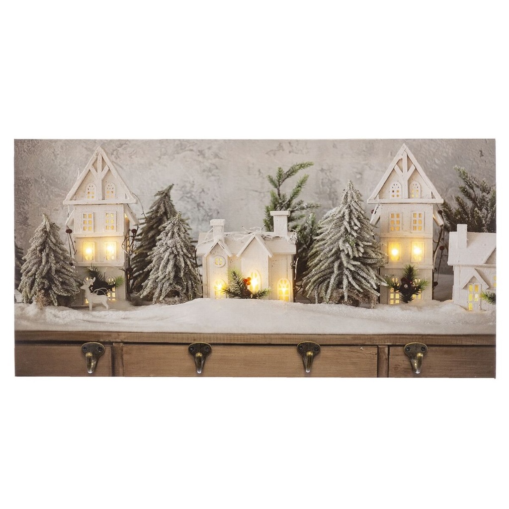 Decoración luminosa Multicolor Navidad 60 x 30 x 1,8 cm
