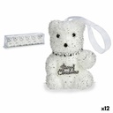 Christmas Decorations Set Krist+ 00534 White Silver Bear 5,5 x 7 x 5,5 cm (12 Units)