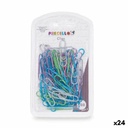 Clips Pincello 385 Multicolor Metal Mediano (24 Unidades)