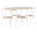 Conjunto de Mesa con 4 Sillas DKD Home Decor 121 x 55 x 78 cm