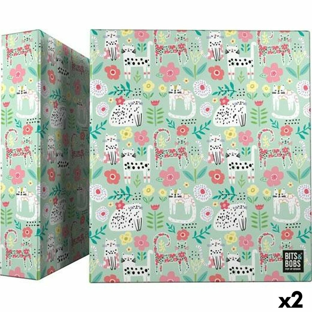 Carpeta de anillas Bits&Bobs Cats Multicolor A4 (2 Unidades)