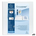 Carpeta de anillas Exacompta Kreacover Blanco A4+ (10 Unidades)