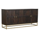 Aparador Home ESPRIT Dorado Marrón oscuro Metal Madera de mango 157,5 x 47 x 76,2 cm