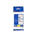 Cartucho de Tinta Original Brother TZe-FX251 Negro/Blanco 24 mm