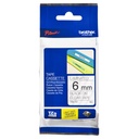 Cinta Laminada para Rotuladoras Brother TZE111 Transparente Negro/Blanco