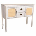 Sideboard Alexandra House Living White Rattan Fir wood 36 x 82 x 108 cm