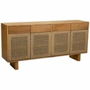Sideboard Alexandra House Living Brown Fir wood Paolownia wood 36 x 75 x 160 cm