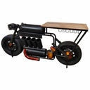 Barra botellero Alexandra House Living Drive Negro Dorado 42 x 86 x 183 cm