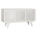 Aparador Home ESPRIT Blanco Ratán Madera de mango 155 x 40 x 80 cm