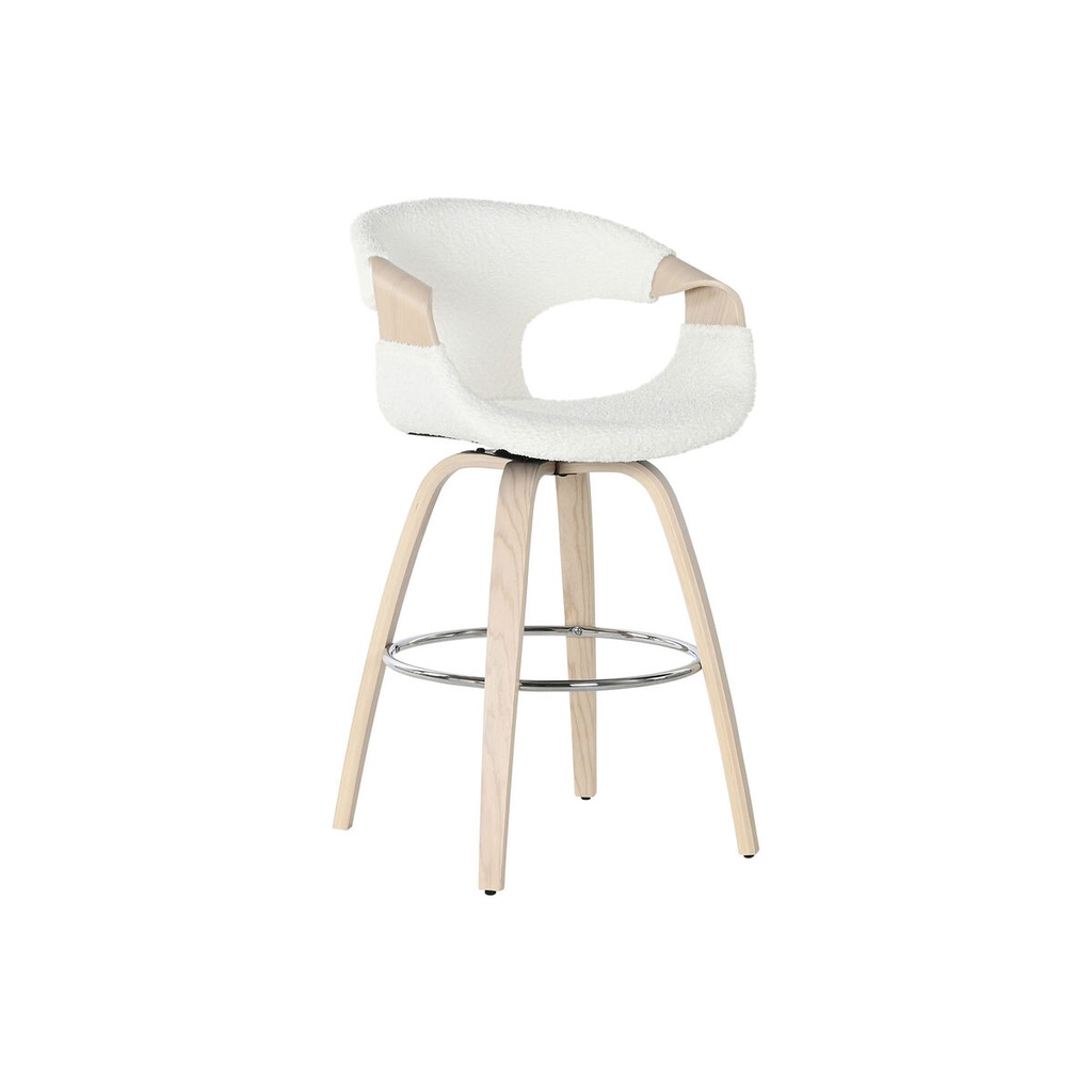 Taburete Home ESPRIT Blanco Madera 55,5 x 52,5 x 92,5 cm