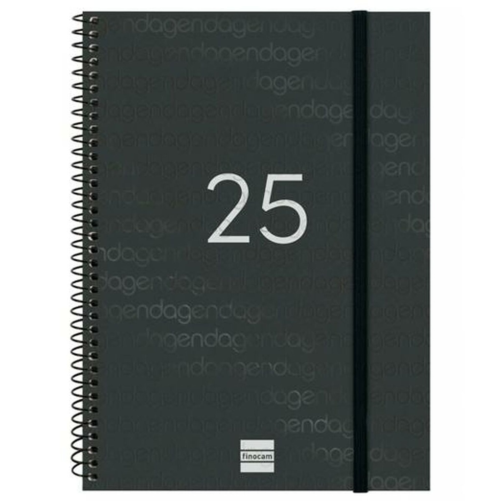 Agenda Finocam YEAR Negro A5 15,5 x 21,2 cm 2025