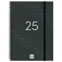 Agenda Finocam YEAR Negro A5 15,5 x 21,2 cm 2025