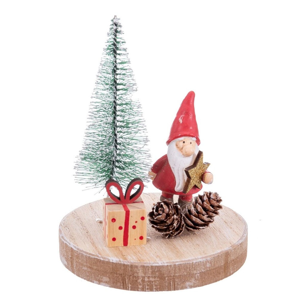 Decorative Figure Multicolour Father Christmas 10 x 10 x 14 cm