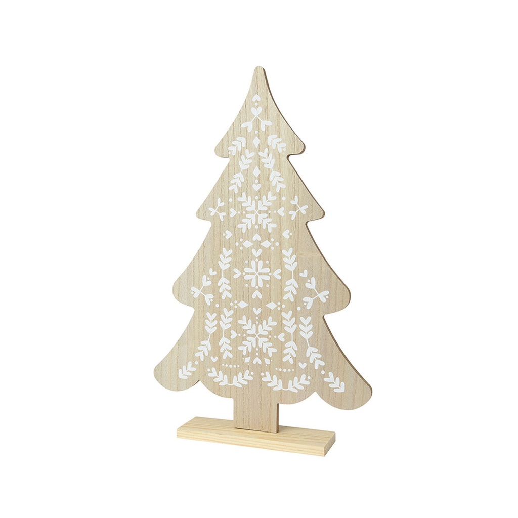 Adorno Navideño KSD Blanco Natural Árbol de Navidad Abeto 30 x 6 x 48 cm Pequeño