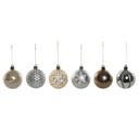 Christmas Baubles Home ESPRIT Champagne Silver Polyethylene 16 x 16 x 31,5 cm (30 Pieces)