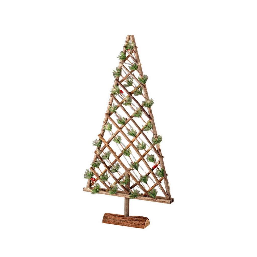 Árbol de Navidad Lumineo Madera 40 x 7 x 80 cm MicroLED Decorativo