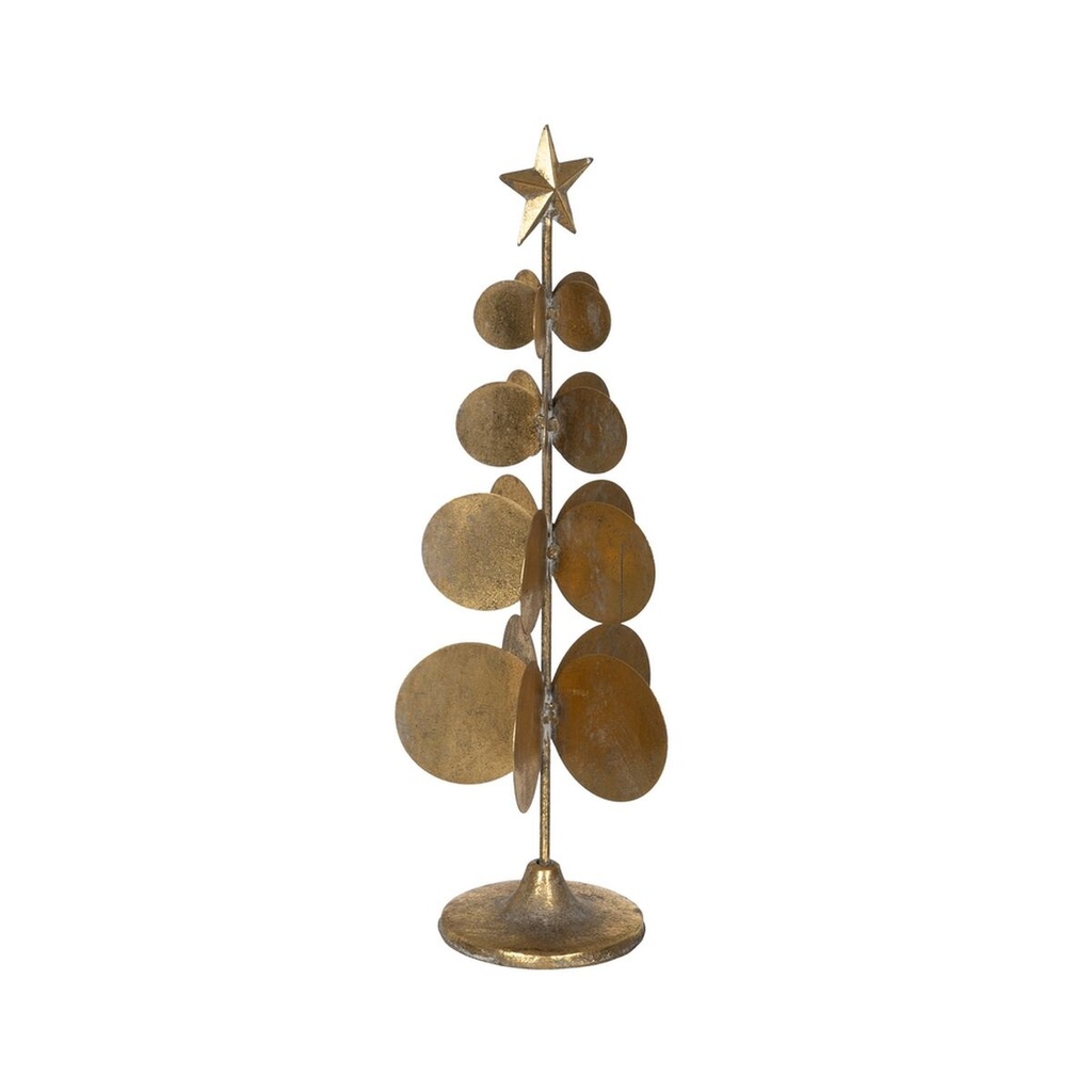 Árbol de Navidad Dorado Hierro Árbol 14,5 x 14,5 x 46,5 cm