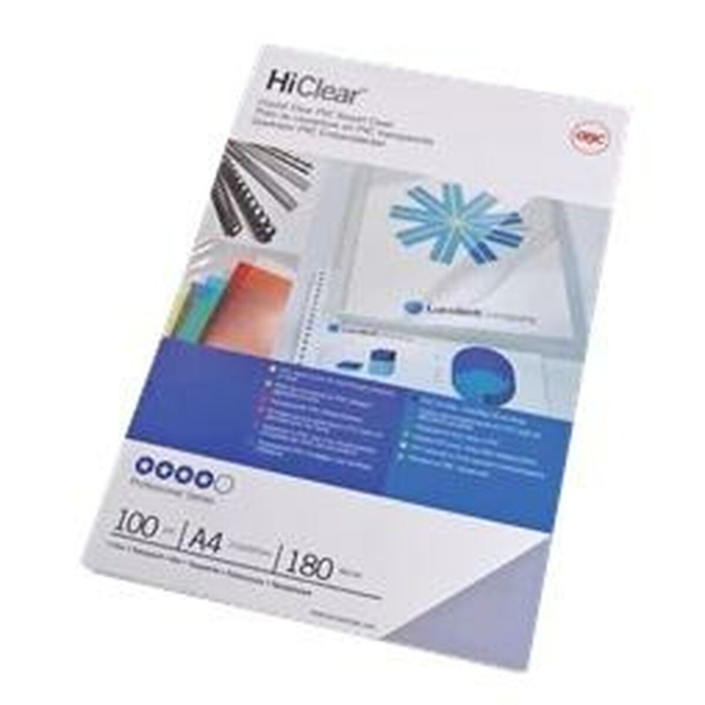 Portadas de encuadernación GBC Transparente PVC (100 Unidades)