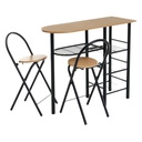 Conjunto de Mesa con 2 Sillas 100 x 74 x 88 cm