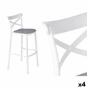 Stool PC-175B White Grey polypropylene Rattan 41 x 103 x 52,5 cm (4 Units)