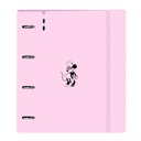 Carpeta de anillas Minnie Mouse Naive Rosa 27 X 32 X 4 cm