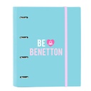 Ring binder Benetton Unique Pink Turquoise 27 x 32 x 3.5 cm