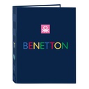 Ring binder Benetton Damero Navy Blue A4 26.5 x 33 x 4 cm