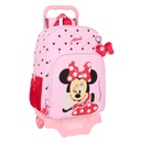 School Rucksack with Wheels Minnie Mouse Naive Pink 33 x 42 x 14 cm