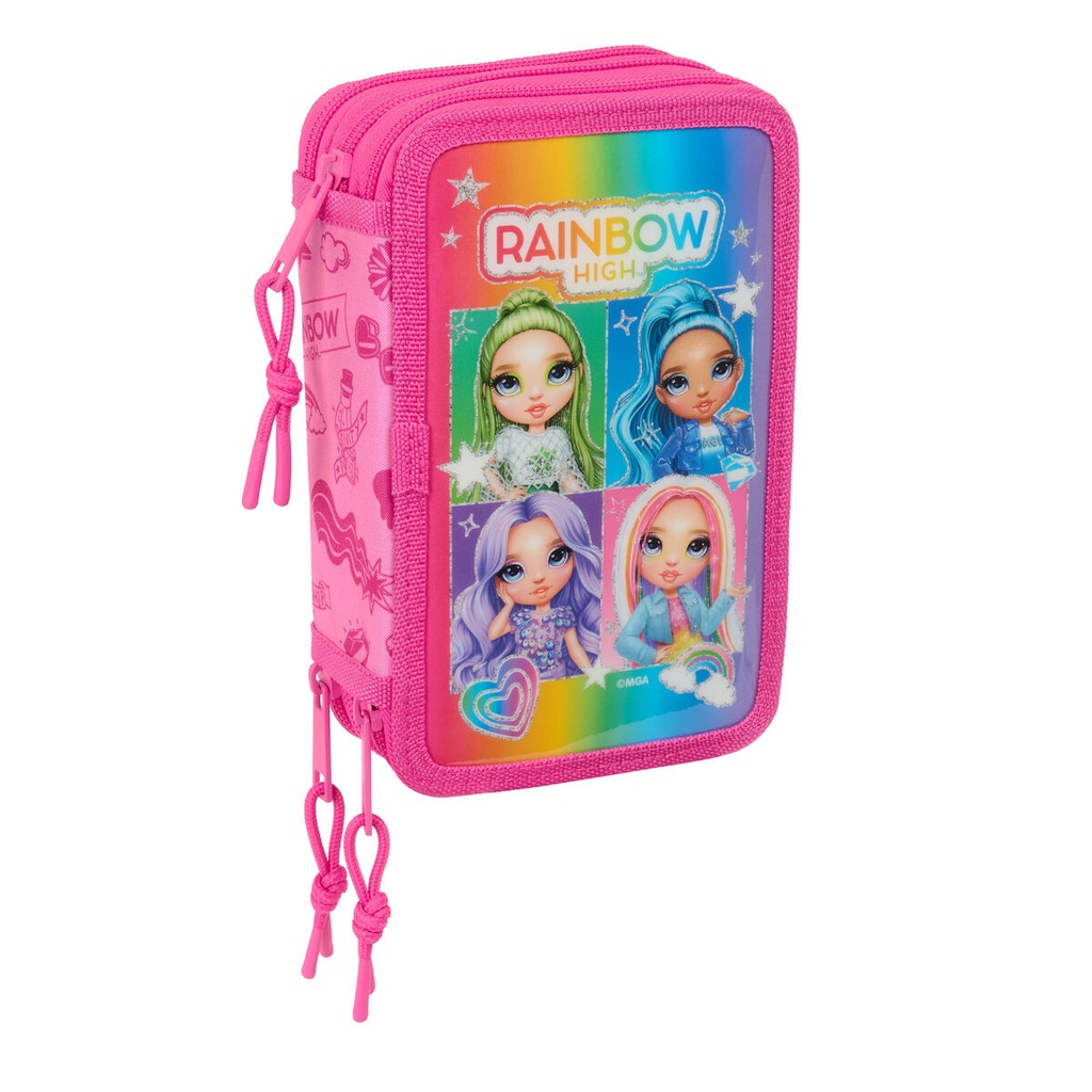 Plumier Triple Rainbow High Shine Multicolor 12,5 x 19,5 x 5,5 cm 37 Piezas