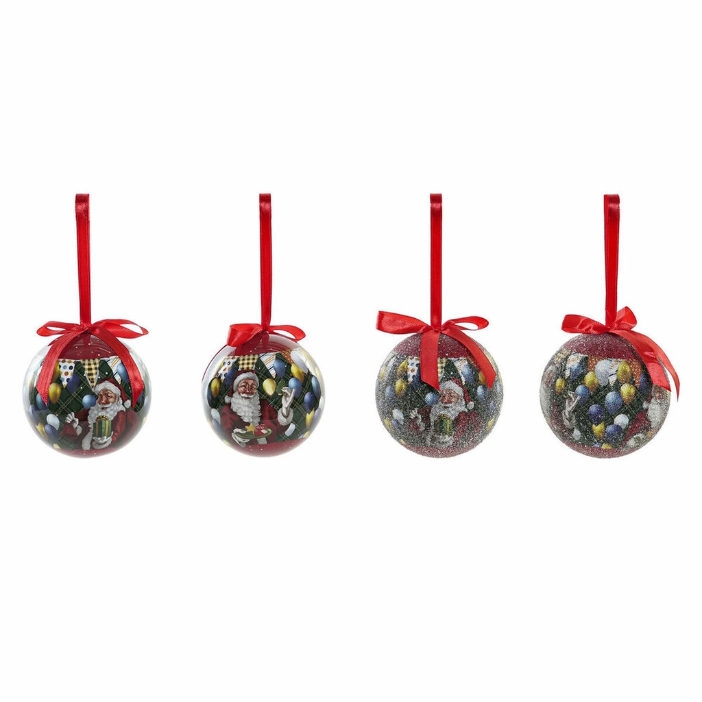Christmas Baubles DKD Home Decor Father Christmas PVC (7 pcs) (7.5 x 7.5 x 12 cm)