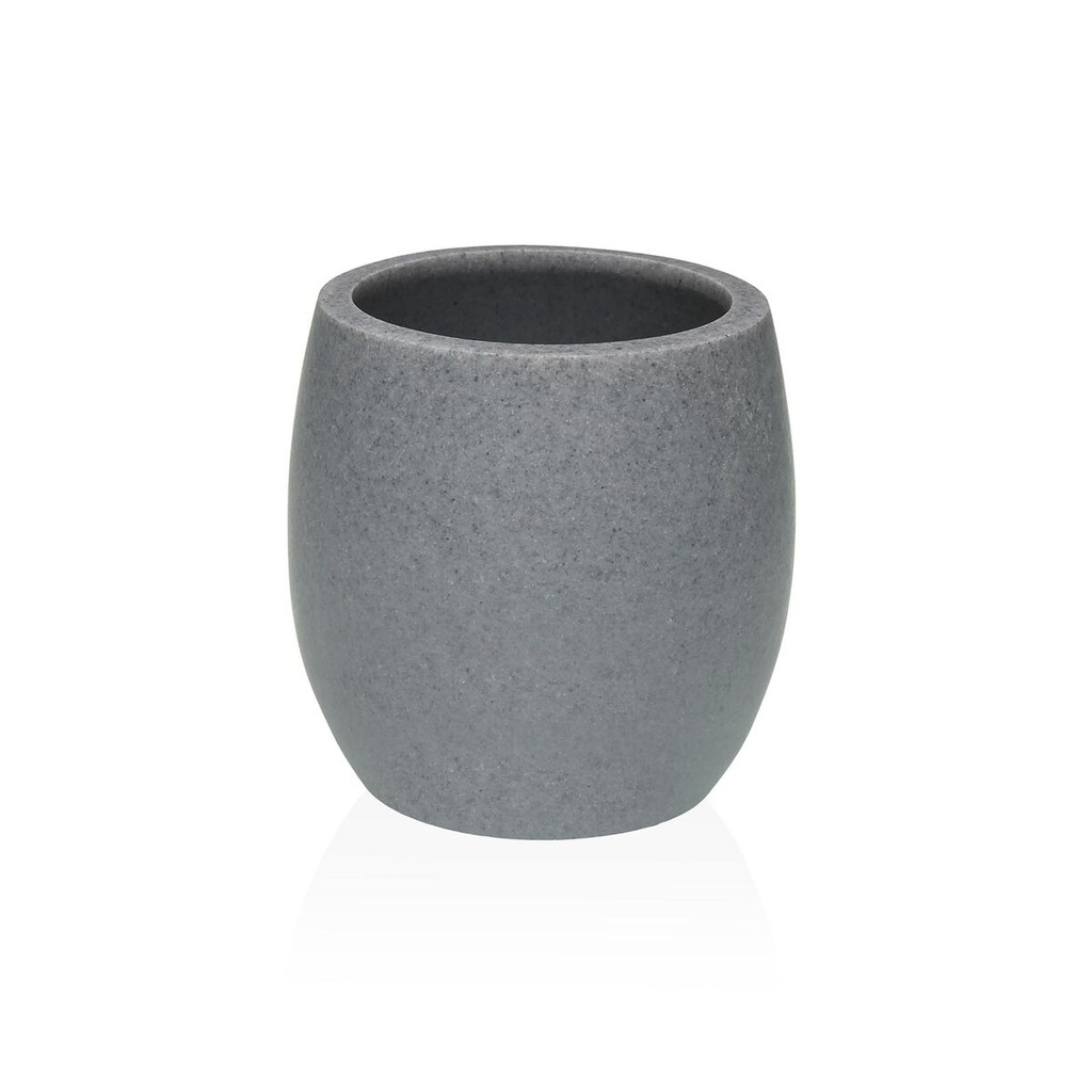 Toothbrush Holder Versa Luvo Grey Resin 7,5 x 11,1 x 7,5 cm