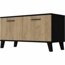 Shoe Rack THEO  Brown Black Oak Melamin 100 x 40 x 52 cm