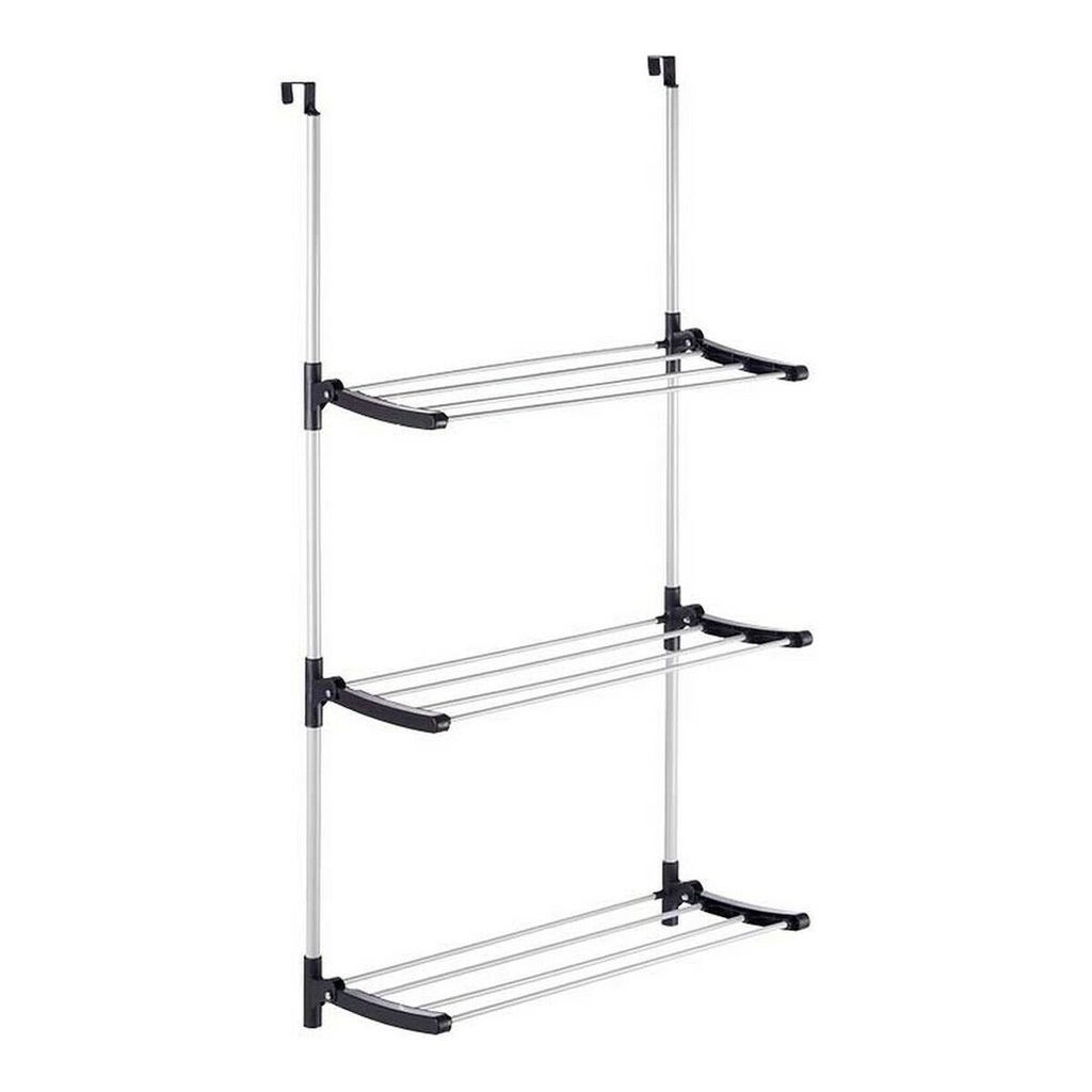 Tendedero Plegable Kipit 17018 Negro Plateado Metal Plástico Para colgar