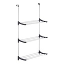 Tendedero Plegable Kipit 17018 Negro Plateado Metal Plástico Para colgar