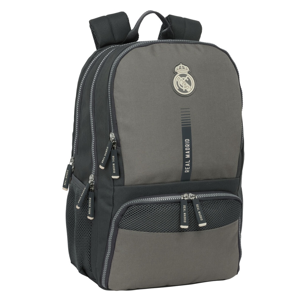 School Bag Real Madrid C.F. Grey 30 x 42 x 17 cm