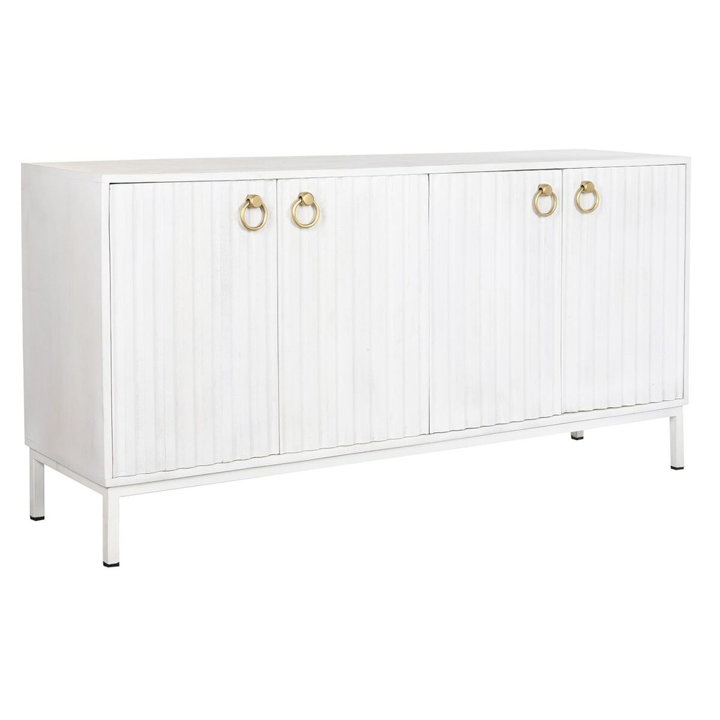 Aparador DKD Home Decor Blanco Metal Madera de mango 152 x 40 x 77 cm