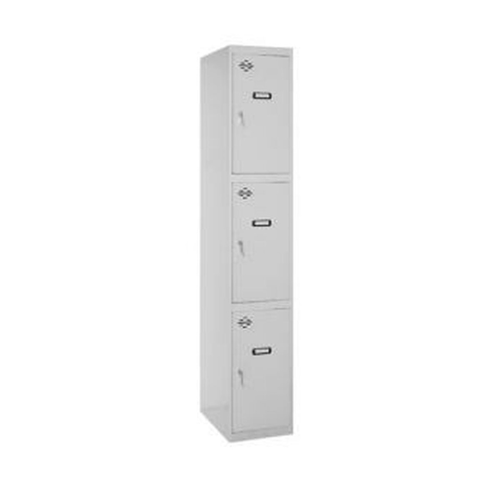 Locker SimonRack Grey Metal 3 doors 180 x 50 x 30 cm