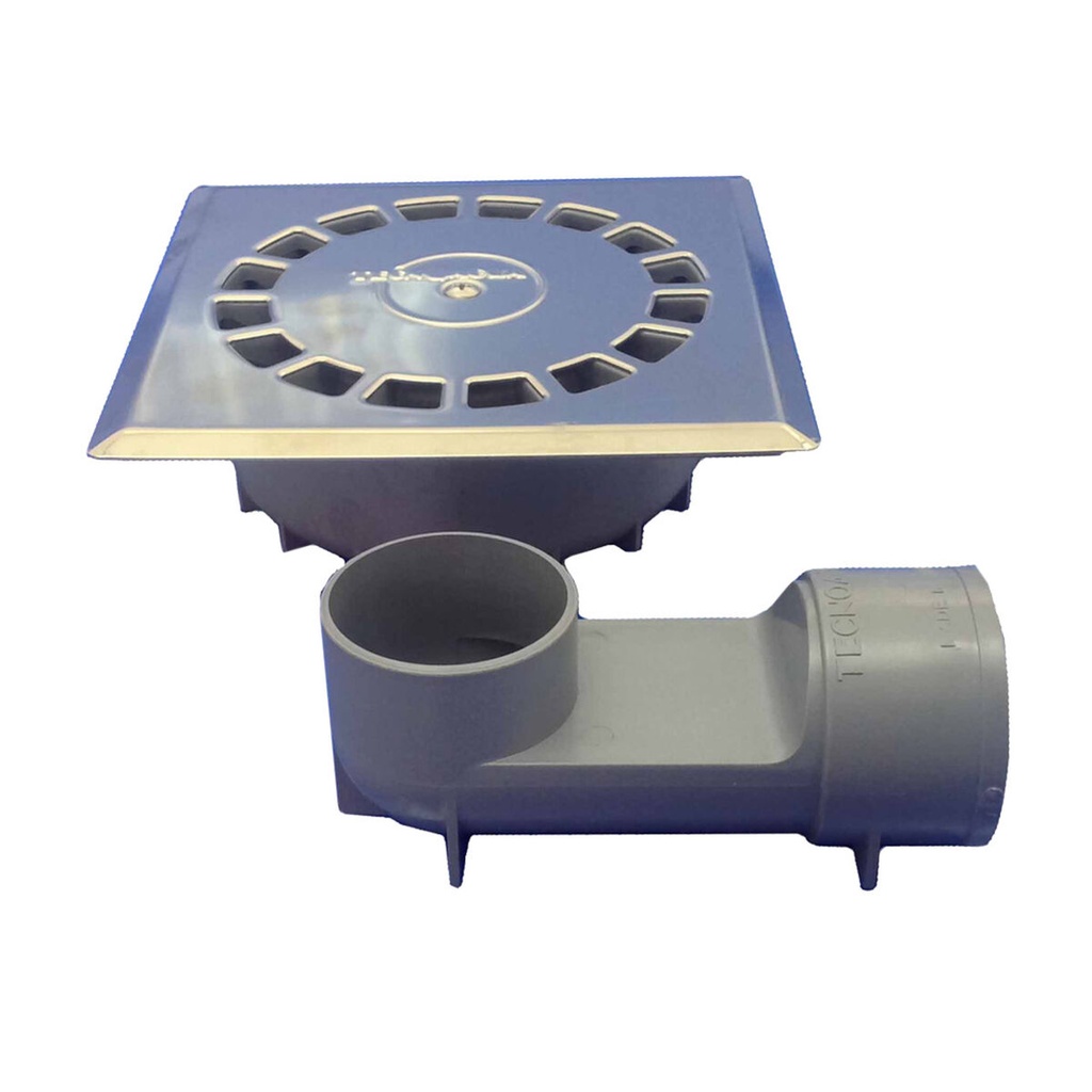 Sumidero Tecnoagua T-88 VHI PVC Acero Inoxidable 11,8 x 11,8 x 4,5 cm Ø 4 cm