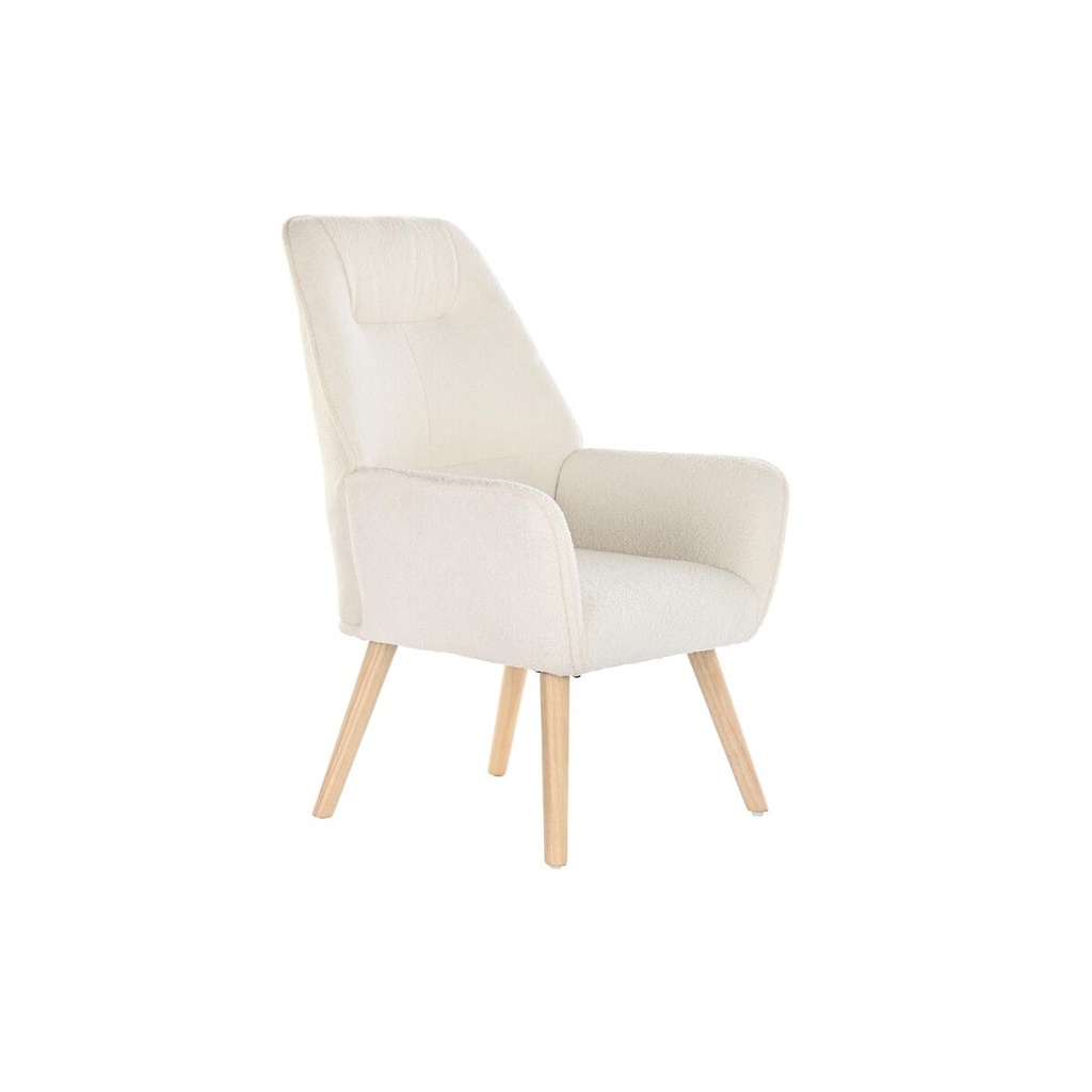 Armchair DKD Home Decor Cream Natural 65 x 75 x 96 cm
