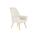 Sillón DKD Home Decor Crema Natural 65 x 75 x 96 cm