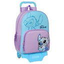Mochila Escolar con Ruedas Stitch Sweet Azul Lila 33 x 42 x 14 cm