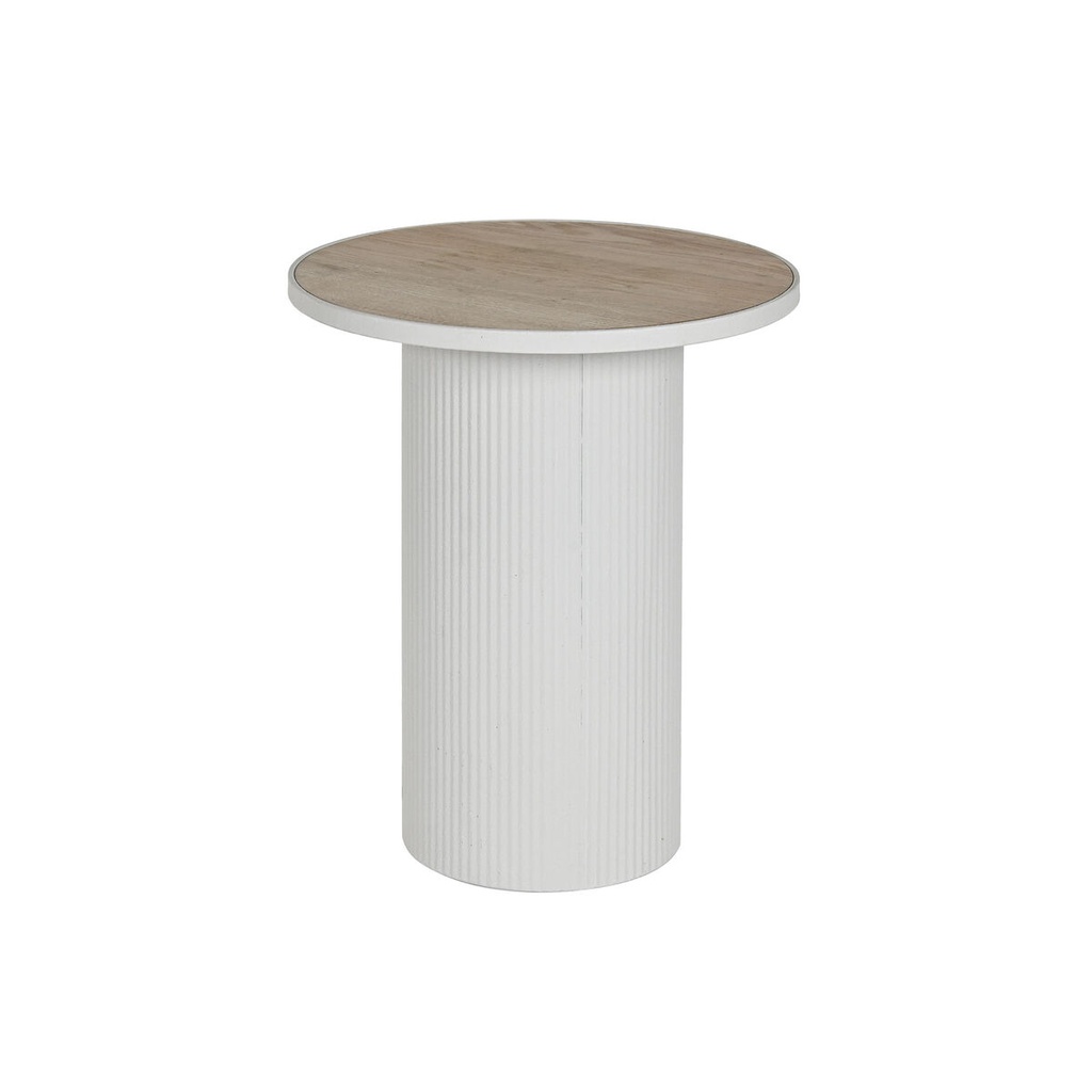Mesa auxiliar Home ESPRIT Blanco Metal Madera MDF 46 x 46 x 56 cm