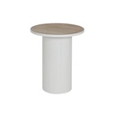 Mesa auxiliar Home ESPRIT Blanco Metal Madera MDF 46 x 46 x 56 cm