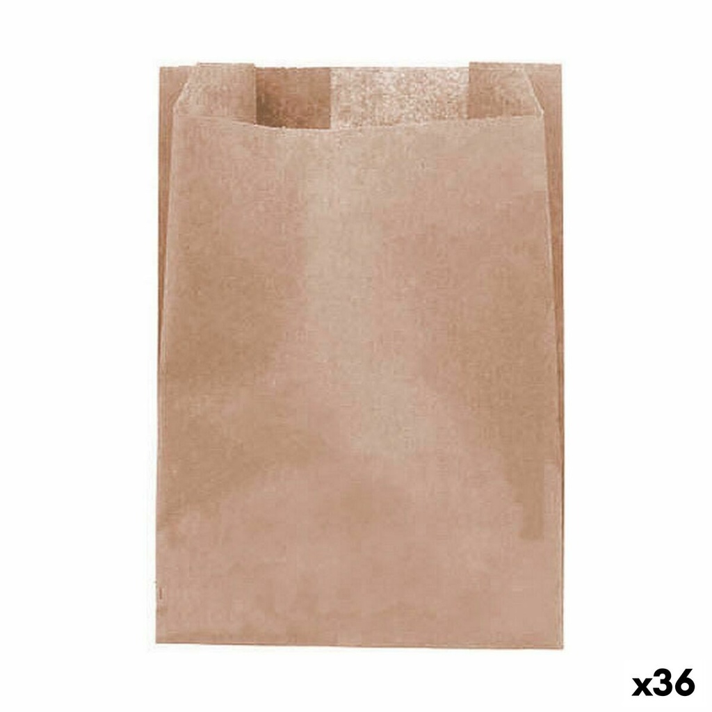 Bolsa Reutilizable para Alimentos Algon papel kraft 13 x 18 cm Desechables 25 Piezas (36 Unidades)