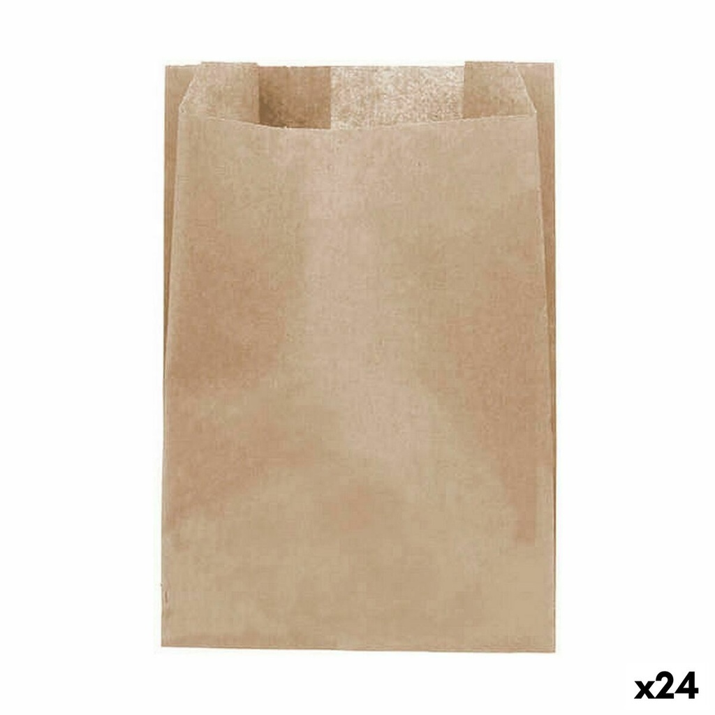 Reusable Food Bag Algon kraft paper 16 x 24 cm Disposable 20 Pieces (24 Units)